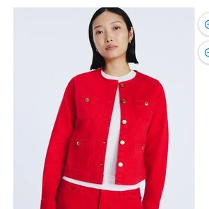 Free Assembly red Jean jacket